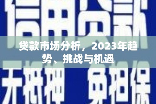 津南贷款市场分析，2023年趋势、挑战与机遇