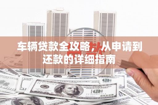 津南车辆贷款全攻略，从申请到还款的详细指南