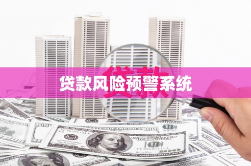 津南贷款风险预警系统