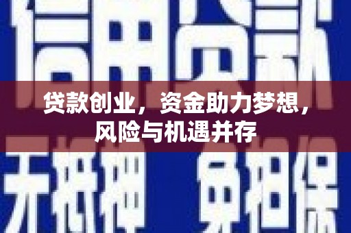 津南贷款创业，资金助力梦想，风险与机遇并存
