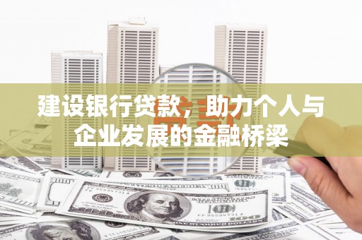 津南建设银行贷款，助力个人与企业发展的金融桥梁