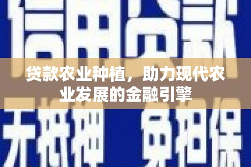 津南贷款农业种植，助力现代农业发展的金融引擎