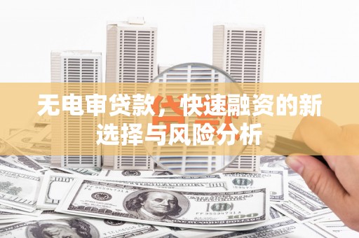 津南无电审贷款，快速融资的新选择与风险分析