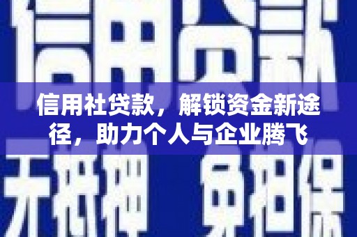 津南信用社贷款，解锁资金新途径，助力个人与企业腾飞