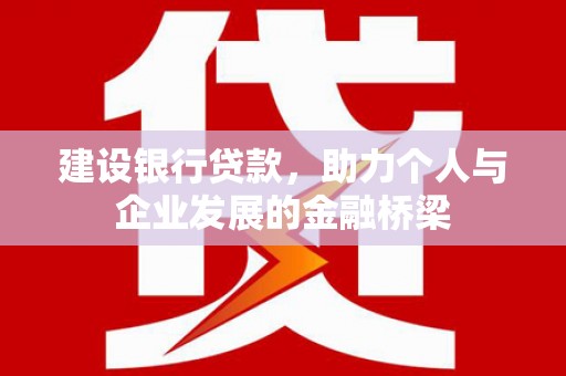 津南建设银行贷款，助力个人与企业发展的金融桥梁