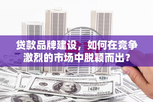 津南贷款品牌建设，如何在竞争激烈的市场中脱颖而出？
