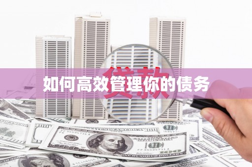 津南如何高效管理你的债务